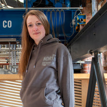 Load image into Gallery viewer, Hoodie - Small North Brewing Co logo - Charcoal