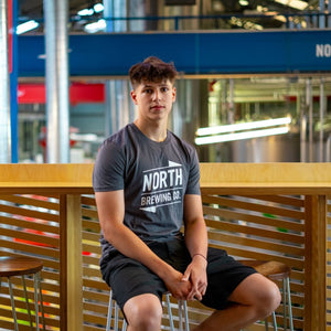 North Brewing Logo T-shirt - Grey and White